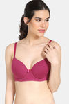 Zivame Padded Wired 3/4Th Coverage T-Shirt Bra - Raspberrry Radiance — thumbnail 2